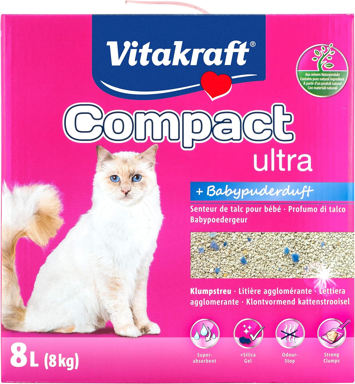 Vitakraft Compact Ultra Plus Clumping Cat Litter - Shaking Tails
